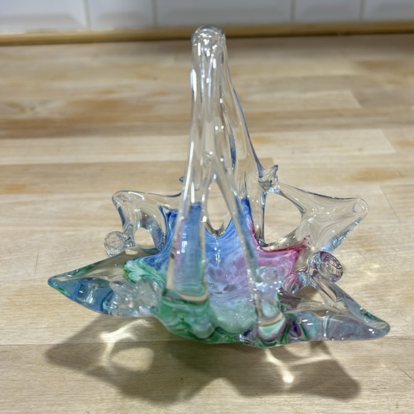 Mirano Style 5x4 multicolor decorative Glass Basket Home Decor. - Picture 3 of 7